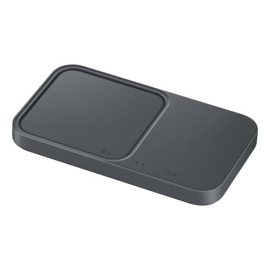 Samsung Super Fast Wireless Charger Duo, ultraschnelles kabelloses Ladegerät, 15 W max. USB-C Dunkelgrau