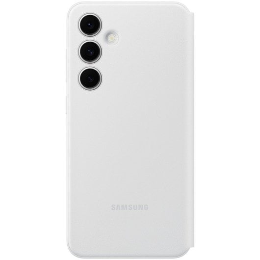 Custodia a portafoglio Samsung Smart View con porta carte bianca per Galaxy S24 FE