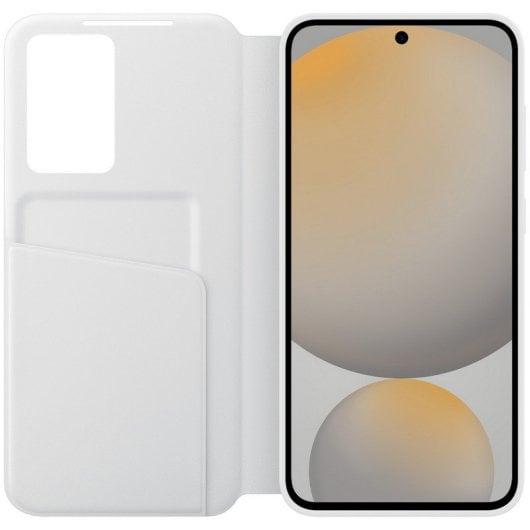 Custodia a portafoglio Samsung Smart View con porta carte bianca per Galaxy S24 FE