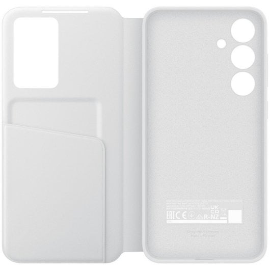 Custodia a portafoglio Samsung Smart View con porta carte bianca per Galaxy S24 FE