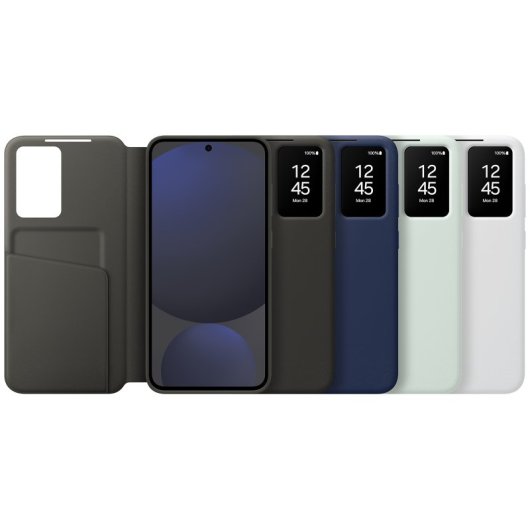 Custodia a portafoglio Samsung Smart View con porta carte bianca per Galaxy S24 FE