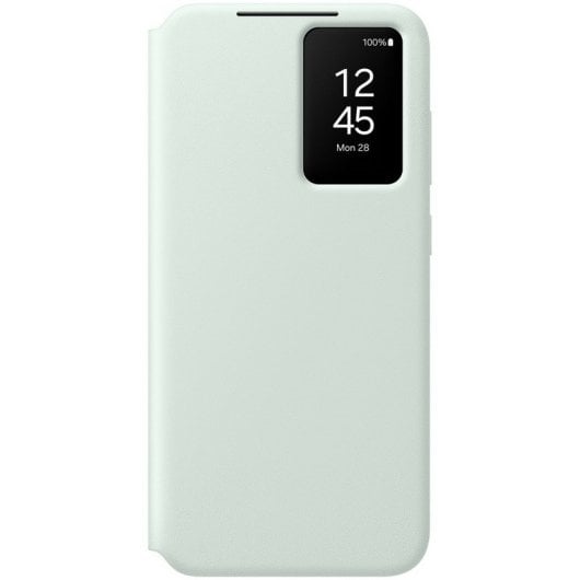 Étui portefeuille Samsung Smart View avec porte-cartes (menthe) pour Galaxy S24 FE