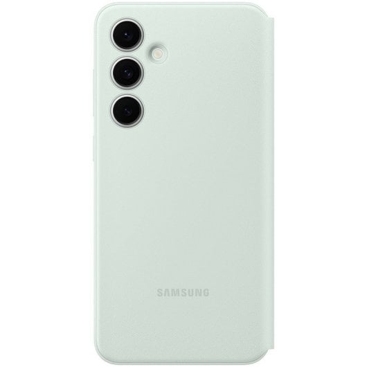 Étui portefeuille Samsung Smart View avec porte-cartes (menthe) pour Galaxy S24 FE