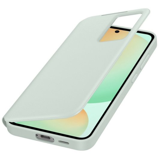Étui portefeuille Samsung Smart View avec porte-cartes (menthe) pour Galaxy S24 FE