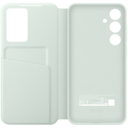 Étui portefeuille Samsung Smart View avec porte-cartes (menthe) pour Galaxy S24 FE