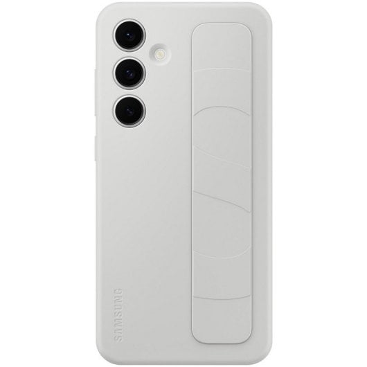 Samsung Standing Grip Case Funda con Soporte Gris para Galaxy S24 FE