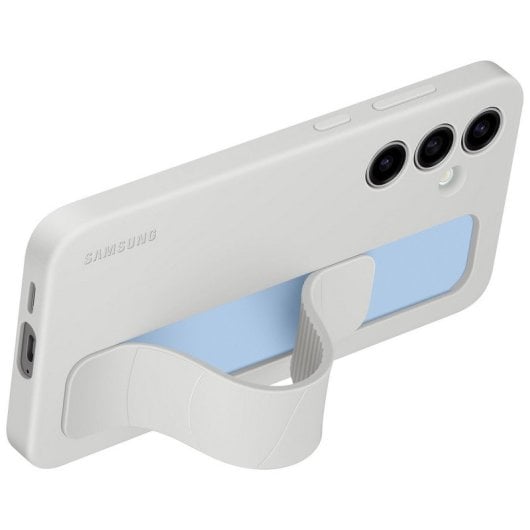 Samsung Standing Grip Case Funda con Soporte Gris para Galaxy S24 FE