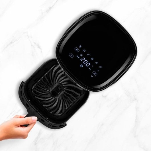 Friteuse à air numérique Ufesa Hawk avec 6 programmes prédéfinis, 6 L, 1 500 W, acier inoxydable/noir