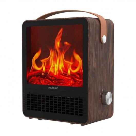 Cecotec Readywarm 1500 Ceramic Flames Calefactor Cerámico Sobremesa1500 W Luz Efecto Llamas Madera