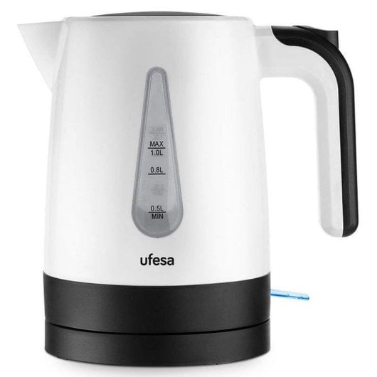 Bouilloire Ufesa Canyon 1L 1200W Blanche indicateur niveau d'eau