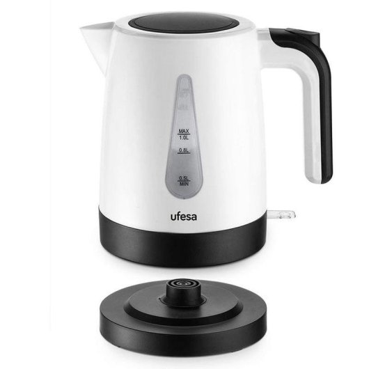 Bouilloire Ufesa Canyon 1L 1200W Blanche indicateur niveau d'eau