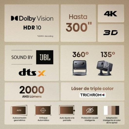 Proiettore Hisense C2 UltraHD 4K 2000 Lumen 300" Laser DLP Smart TV Audio JBL