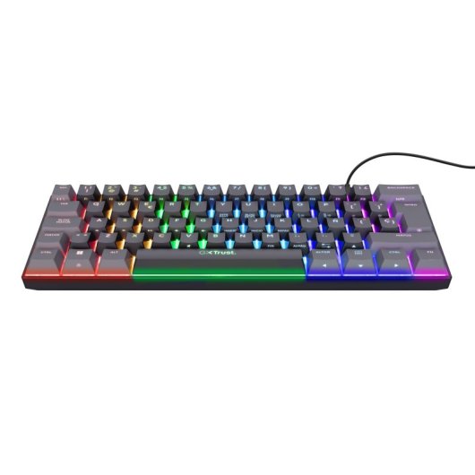 Trust GXT 867 Acira 60 Mechanische Gaming-Tastatur, 60 % RGB-Schalter, Outemu-Rot, Schwarz