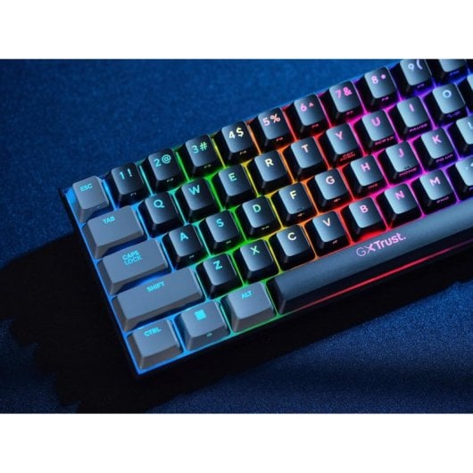 Trust GXT 867 Acira 60 Mechanische Gaming-Tastatur, 60 % RGB-Schalter, Outemu-Rot, Schwarz