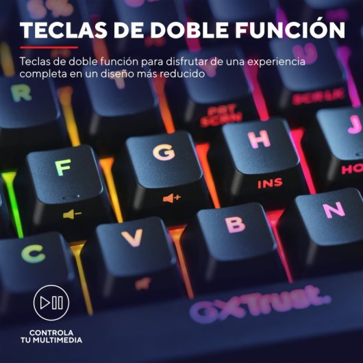 Trust GXT 867 Acira 60 Mechanische Gaming-Tastatur, 60 % RGB-Schalter, Outemu-Rot, Schwarz