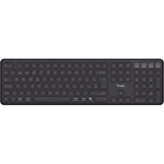 Clavier sans fil Bluetooth rechargeable multi-appareils Trust Vaiya, noir