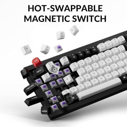 Teclado Keychron Q1 HE Magnético Hall Effect US 75% RGB Bluetooth 2.4G Hot-Swappable