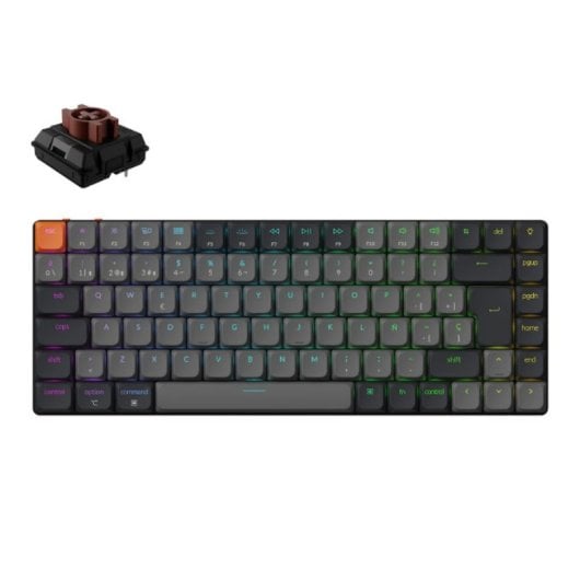 Keychron K3 QMK V3 Teclado Mecánico Inalámbrico Bluetooth Multidispositivo Switch Brown Gris