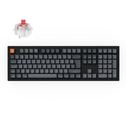 Keychron K10 Max QMK Teclado Mecánico Inalámbrico Bluetooth Multidispositivo Switch Red Gris