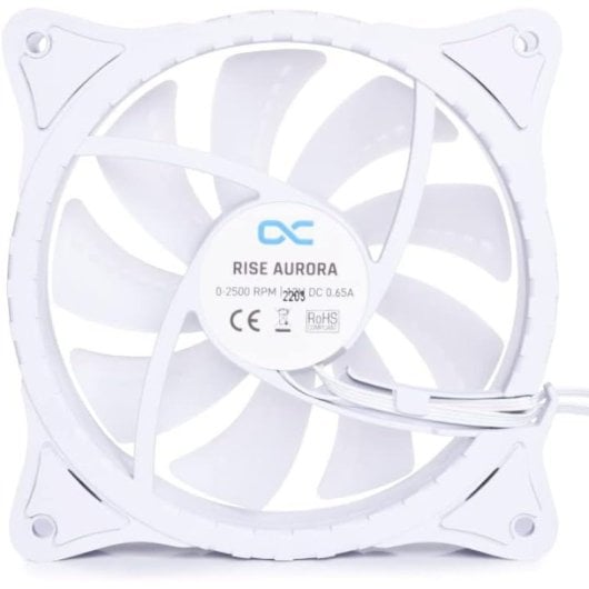 Alphacool Rise Aurora ARGB Ventoinha Suplementar PWM 120mm Branca