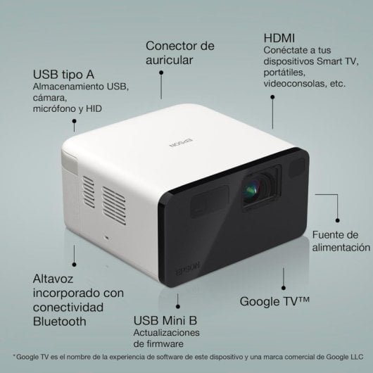 Projecteur LED Full HD 3LCD Epson EF-21W, 2 000 lumens, Google TV