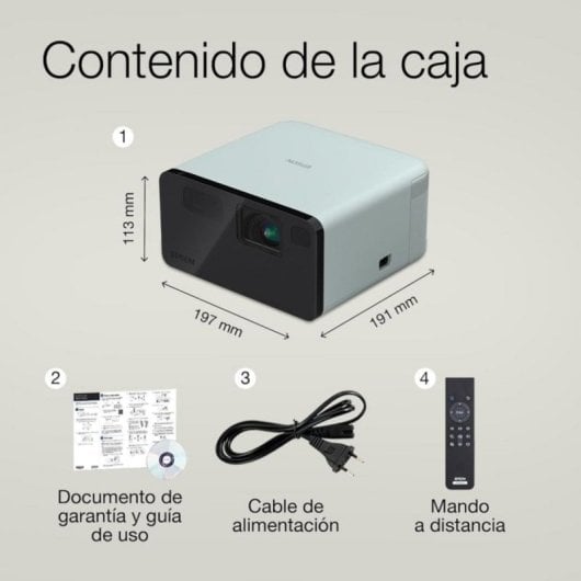Projetor Epson EF-21G FullHD 1000 Lúmenes 150" Laser 3LCD Google TV Portátil