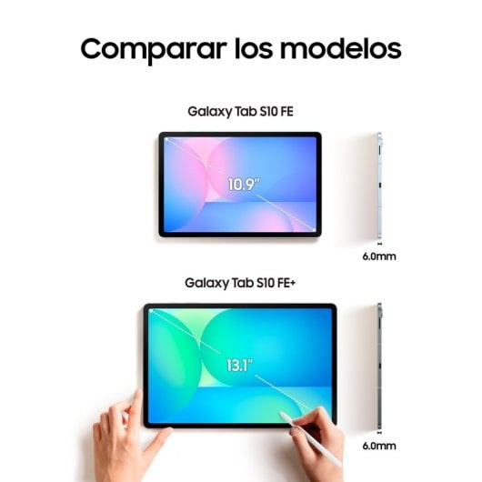 Samsung Galaxy Tab S10 FE Plus WiFi 13.1" WQXGA+ 12GB/256GB 10090mAh 45W Android 15 Gris