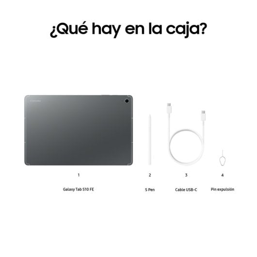 Samsung Galaxy Tab S10 FE Plus WiFi 13.1" WQXGA+ 12GB/256GB 10090mAh 45W Android 15 Gris