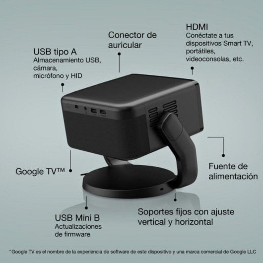 Projetor Epson EF-22B FullHD 1000 Lúmenes 150" Laser 3LCD Google TV Portátil