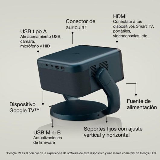 Epson EF-22N Proyector Láser 3LCD FullHD HDR10 Google TV 1000 Lúmenes ANSI Azul