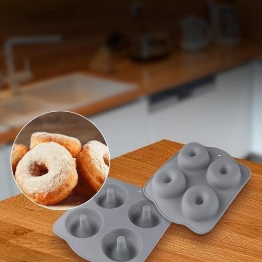 Set di Forme in Silicone Cecotec Cecofry SweetBake Antiaderenti senza BPA per Ciambelle e Muffin