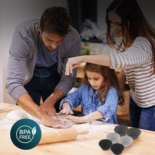 Set de Moldes de Silicona Cecotec Cecofry SweetBake Pack Antiadhesivos sin BPA para Donas y Magdalenas