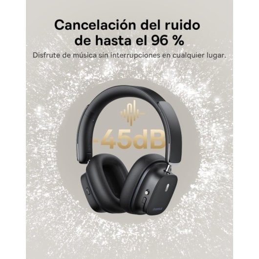 Baseus Bowie 30 Max Auriculares Inalámbricos Bluetooth con Cancelación de Ruido Negros