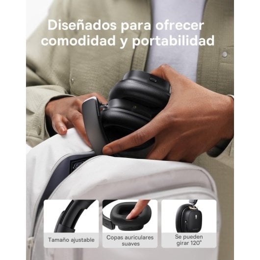 Baseus Bowie 30 Max Auriculares Inalámbricos Bluetooth con Cancelación de Ruido Negros