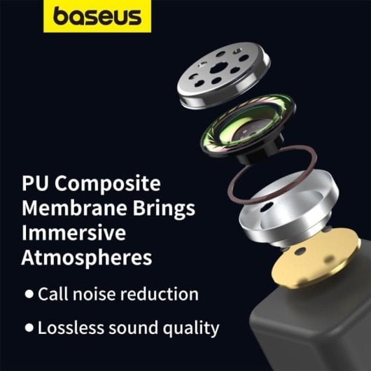 Baseus Bowie WM01 TWS Auriculares Inalámbricos Bluetooth con Estuche de Carga Negros