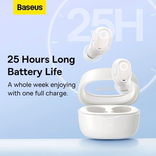 Baseus Bowie WM02 TWS Auricolari Bluetooth wireless con custodia di ricarica bianco crema