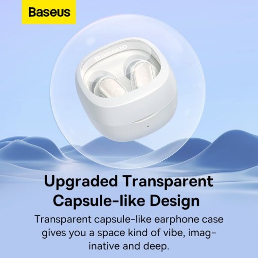 Baseus Bowie WM02 TWS Auricolari Bluetooth wireless con custodia di ricarica bianco crema