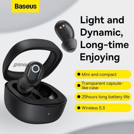 Baseus Bowie WM02 TWS Auricolari Bluetooth wireless con custodia di ricarica bianco crema