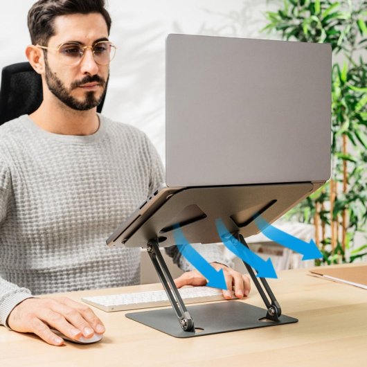 Support pliable et réglable pour ordinateur portable Innovagoods Lastan