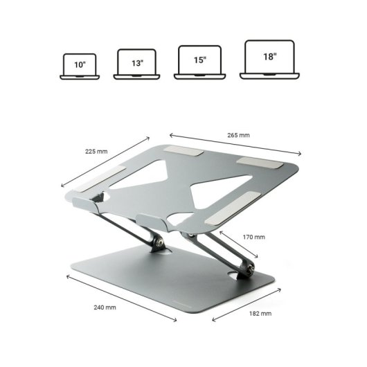 Support pliable et réglable pour ordinateur portable Innovagoods Lastan