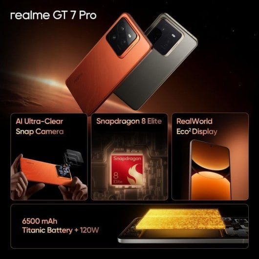 Realme GT 7 Pro 12/512GB Naranja Marte Libre