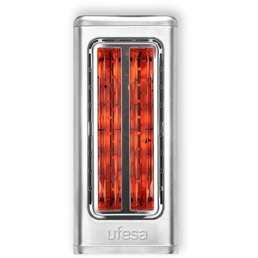 Ufesa OneTouch Duo Plus Tostadora de 2 Ranuras Extra Anchas y Pantalla LED 1450W Acero Inoxidable