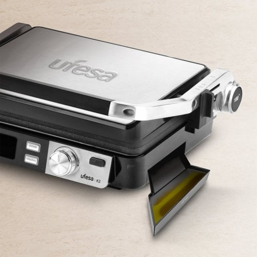 Ufesa K2 Grill de Contacto con Pantalla LCD 29x23cm 2000W Negro