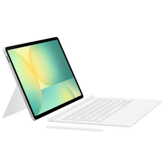 Samsung Book Cover AI Funda con Teclado Blanca para Galaxy Tab S10 FE Plus