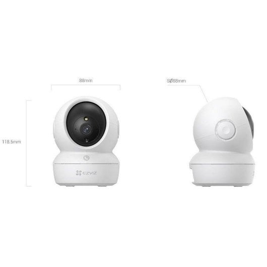 Câmera de vigilância EZVIZ H6c Pro 4K Visão Noturna Interna IA Áudio Bidirecional