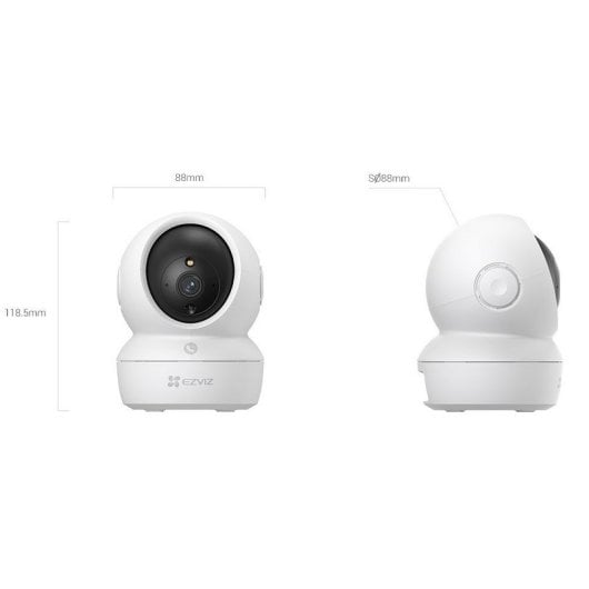 EZVIZ H6c Pro 4K Cámara de Seguridad Ingeligente WiFi 8MP USB-C Blanca