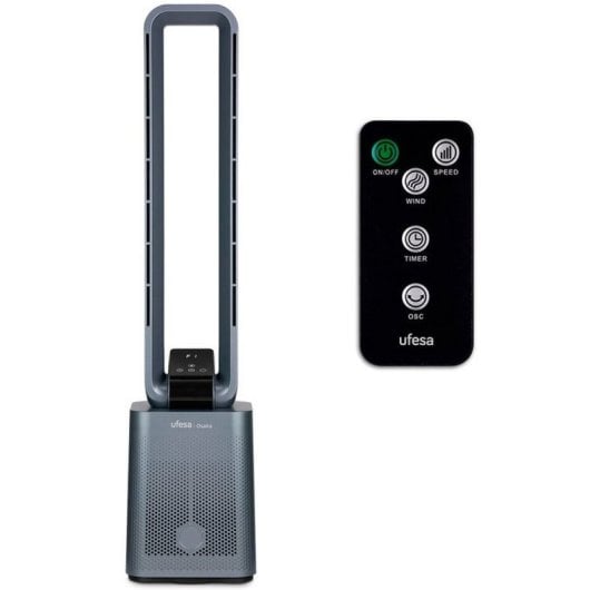 Ufesa Osaka Ventilador sin Aspas con Pantalla Digital LED Táctil y Mando a Distancia 50W Gris