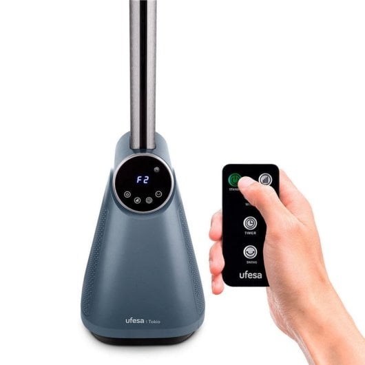 Ufesa Tokio Ventilador Sin Aspas con Pantalla Táctil LED y Mando a Distancia 50W Gris