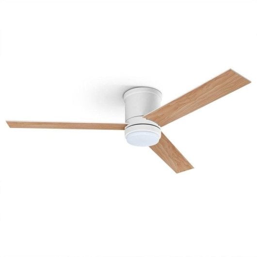 Ufesa Katmandú Ventilador de Techo de Aspas Reversibles con Luz y Mando 132cm 40W Blanco/Madera