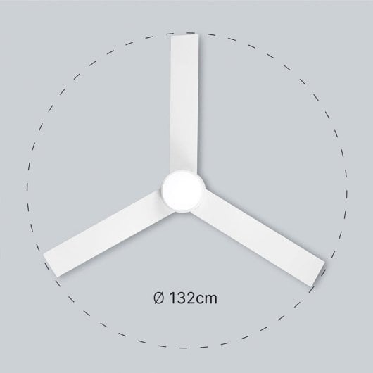Ufesa Katmandú Ventoinha de Teto de Pás Reversíveis com Luz e Comando 132cm 40W Branco/Madeira